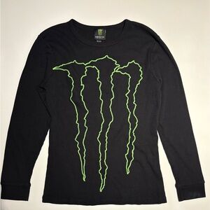 Monster Energy Black Long Sleeve Shirt Size Medium